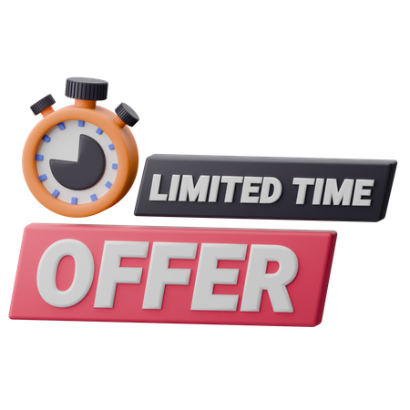 Crachá de oferta por tempo limitado  3D Icon
