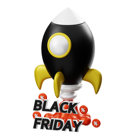 Oferta de Viernes Negro  3D Illustration