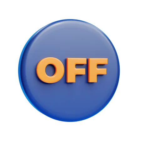 Off Sign 3 D Icon 3D Icon