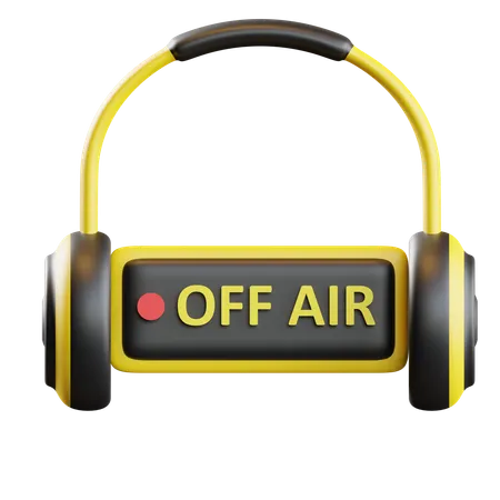 Off Air Sign  3D Icon
