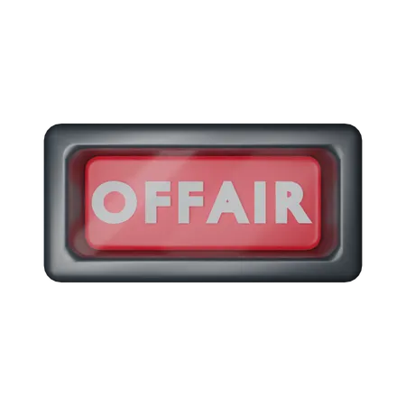 Off Air Sign  3D Icon