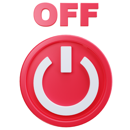 Off Button  3D Icon