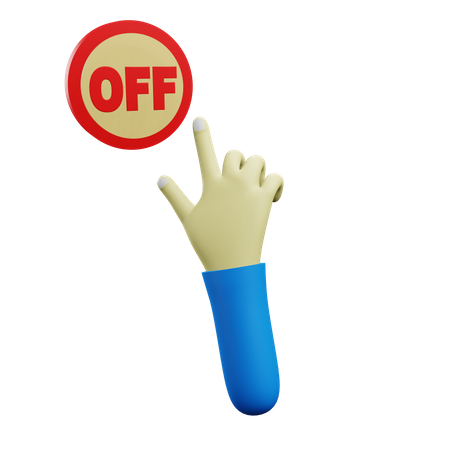 Off Click  3D Icon