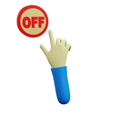 Off Click  3D Icon