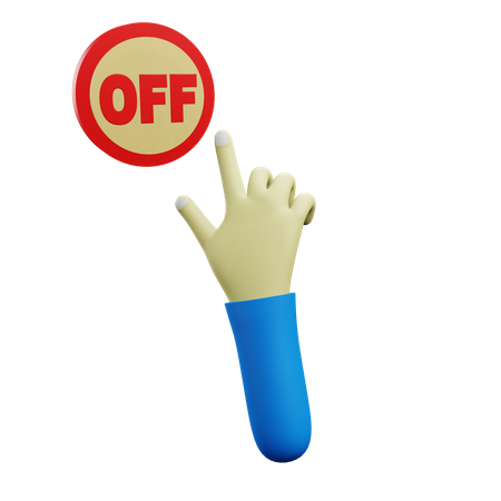 Off Click  3D Icon