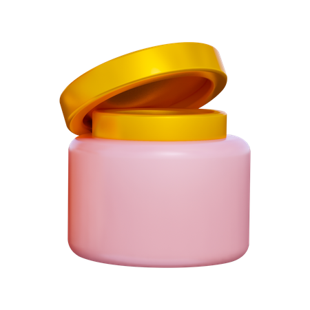 Offene Creme  3D Icon