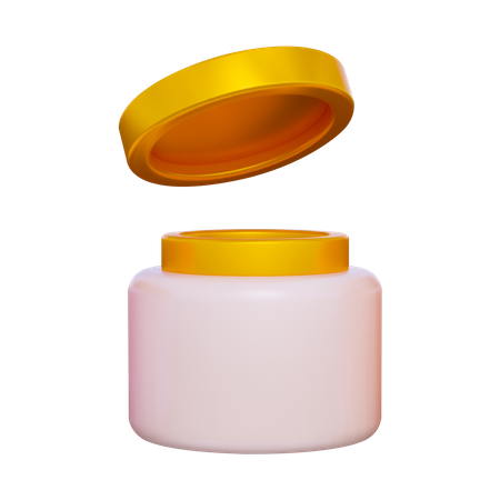 Offene Creme  3D Icon
