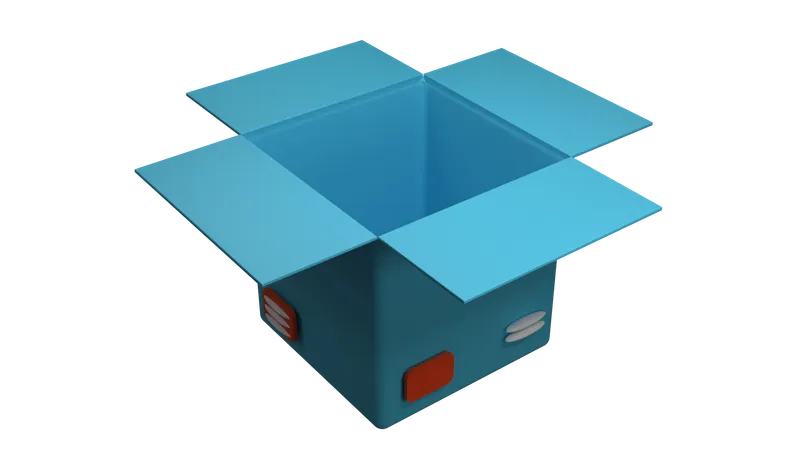 Offene Box  3D Icon