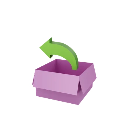 Offene Box  3D Icon