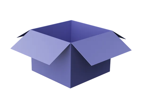 Offene Box  3D Illustration