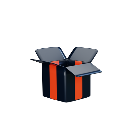 Offene Box  3D Illustration