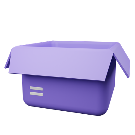 Offene Box  3D Illustration