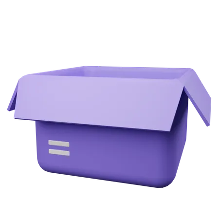 Offene Box  3D Illustration