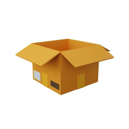 Offene Box  3D Illustration