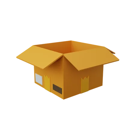 Offene Box  3D Illustration