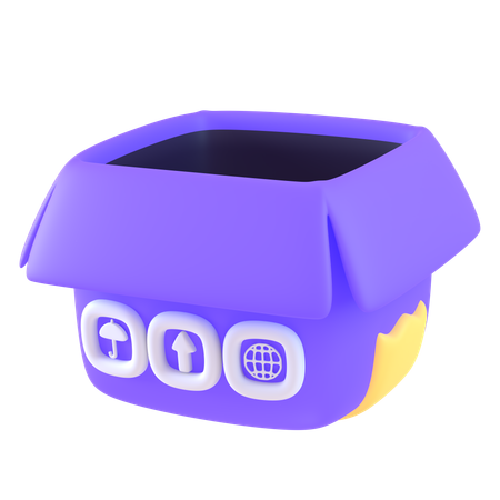 Offene Box  3D Icon