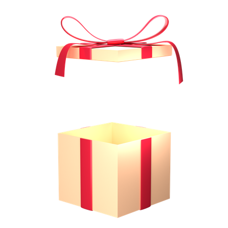 Geschenkbox öffnen  3D Illustration