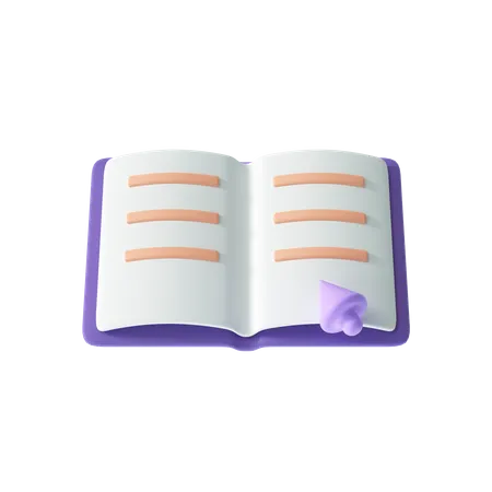Offenes Buch  3D Illustration