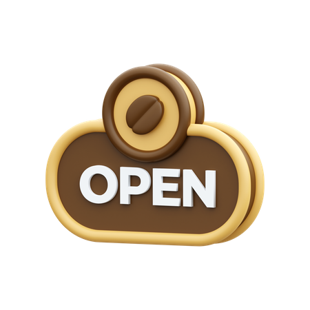 Offenes Café  3D Icon