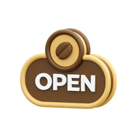 Offenes Café  3D Icon