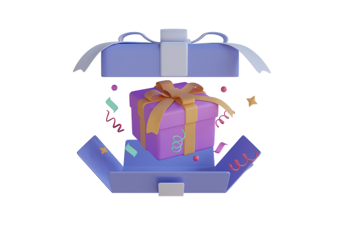 Geschenk öffnen  3D Icon