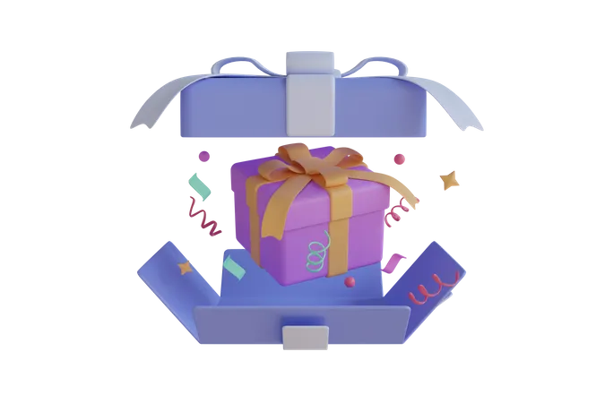 Geschenk öffnen  3D Icon