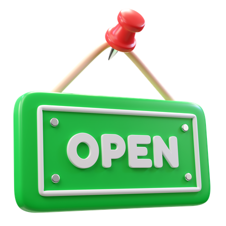 Offenes Zeichen  3D Icon
