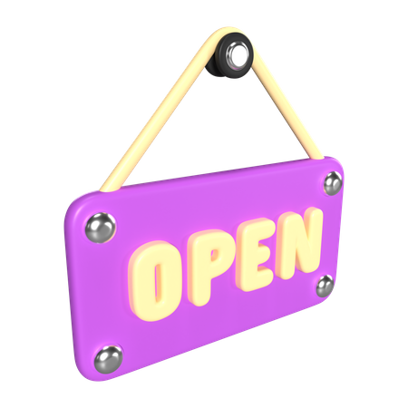Schild „Geöffnet“  3D Icon