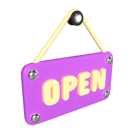Schild „Geöffnet“  3D Icon