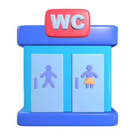 Öffentliche Toilette  3D Icon