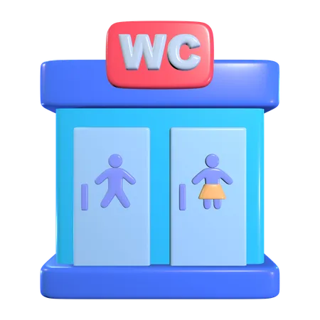 Öffentliche Toilette  3D Icon