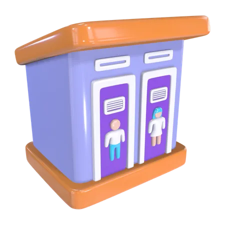 Öffentliche Toilette  3D Icon