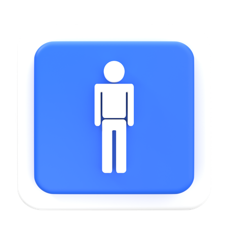 Öffentliche Toilette männlich  3D Icon