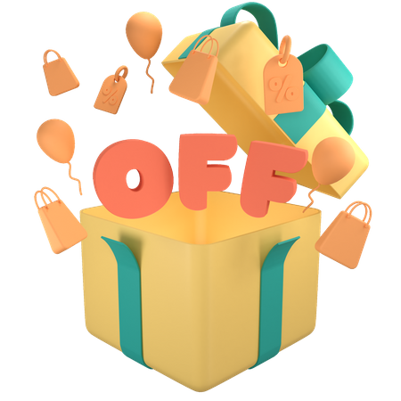 Offer Gift Box  3D Icon