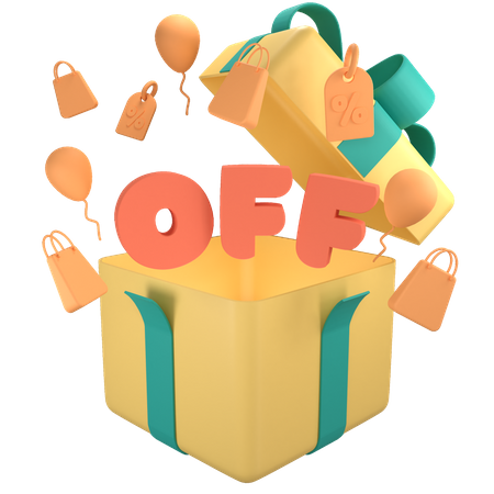 Offer Gift Box 3D Icon