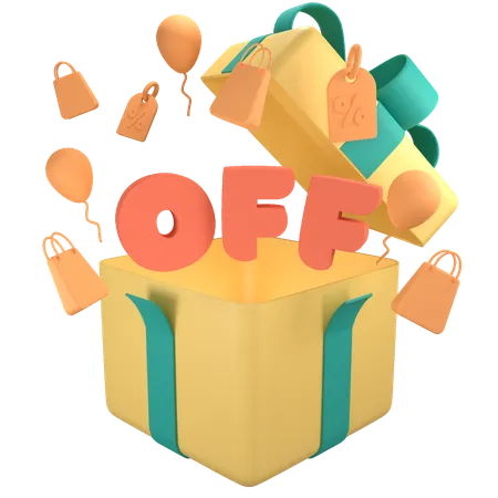 Offer Gift Box 3D Icon