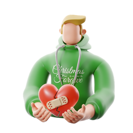 Offering Heart As An Act Forgiveness  3D Icon