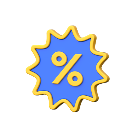 Offerta di sconto sugli acquisti online.  3D Icon