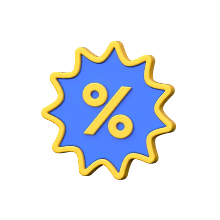 Offerta di sconto sugli acquisti online.  3D Icon