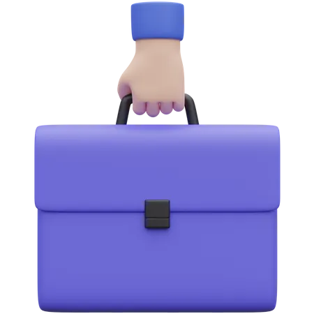 Businessman With Briefcase 3 D Illustration 3D Icon