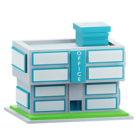 3 D Office Building Illustration With Transparent Background 3D Icon