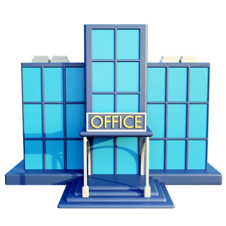 Office Building 3 D Icon With High Resolution Render Business Illustration 3D Icon