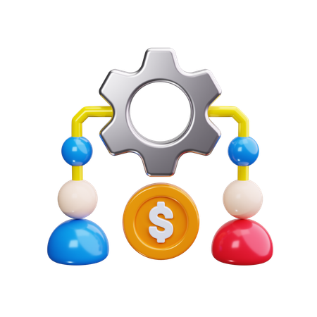 オフィスコラボレーション  3D Icon
