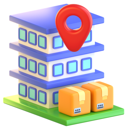 Office Delivery Location  3D Icon