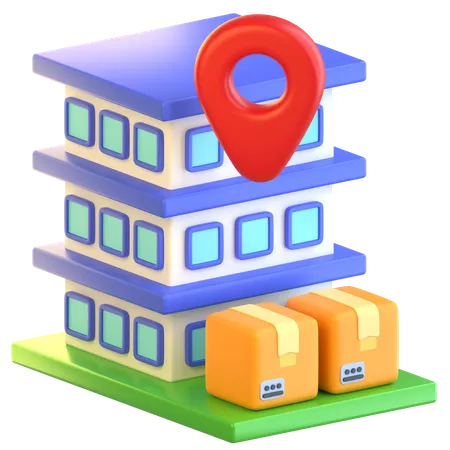 Office Delivery Location  3D Icon