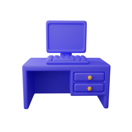 Office desk  3D Icon
