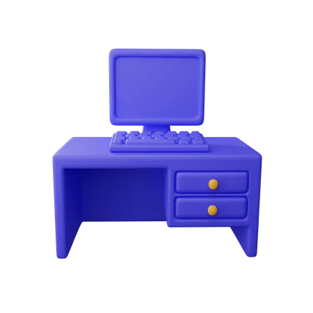 Office desk  3D Icon