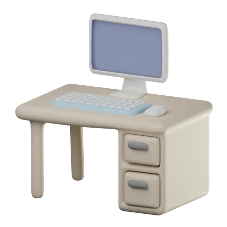 Office Desk  3D Icon