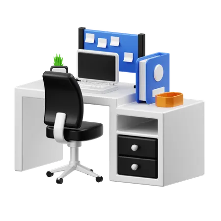 Office Desk  3D Icon