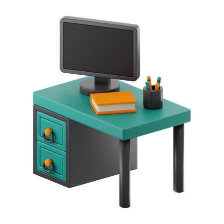 Office Desk  3D Icon